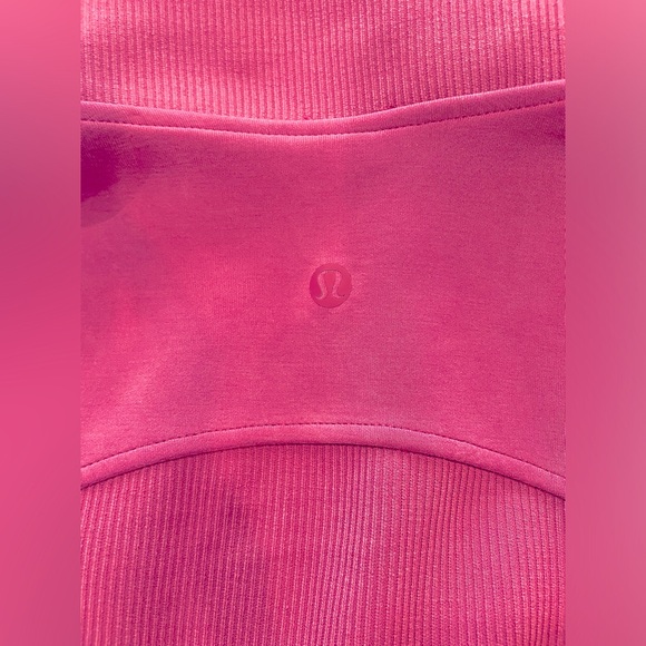Lululemon *sold out* brushed soft stream half zip in raspberry color, size 6. - Picture 6 of 6